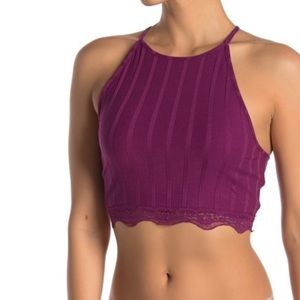 Free People All Your Love Crop Halter Bral…